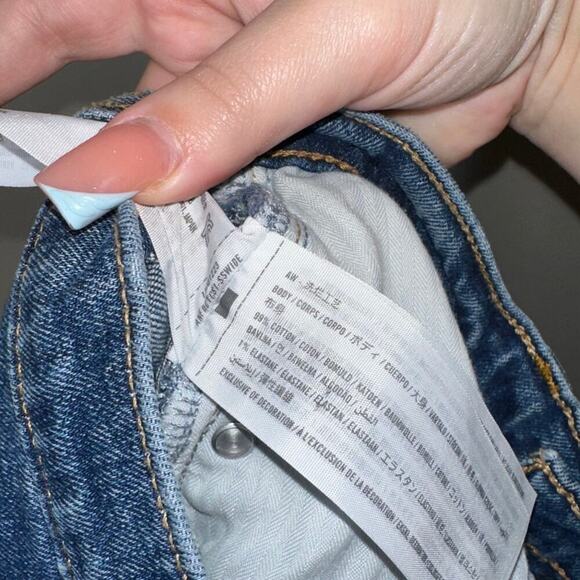 Abercrombie & Fitch Curve Love Ankle Straight Ultra High Rise Jeans Size 26 Blue - Picture 5 of 7